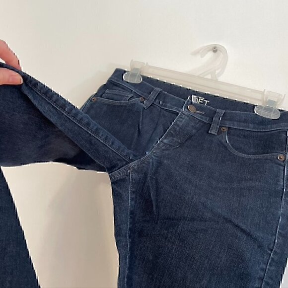 ANN TAYLOR LOFT Modern Skinny Jeans Dark Wash Zip Fly Full Length sz 4 / 27 W27 - Picture 7 of 12